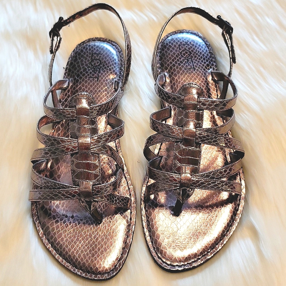 NWT Ann Taylor LOFT Banjo Gladiator Pewter Sandals